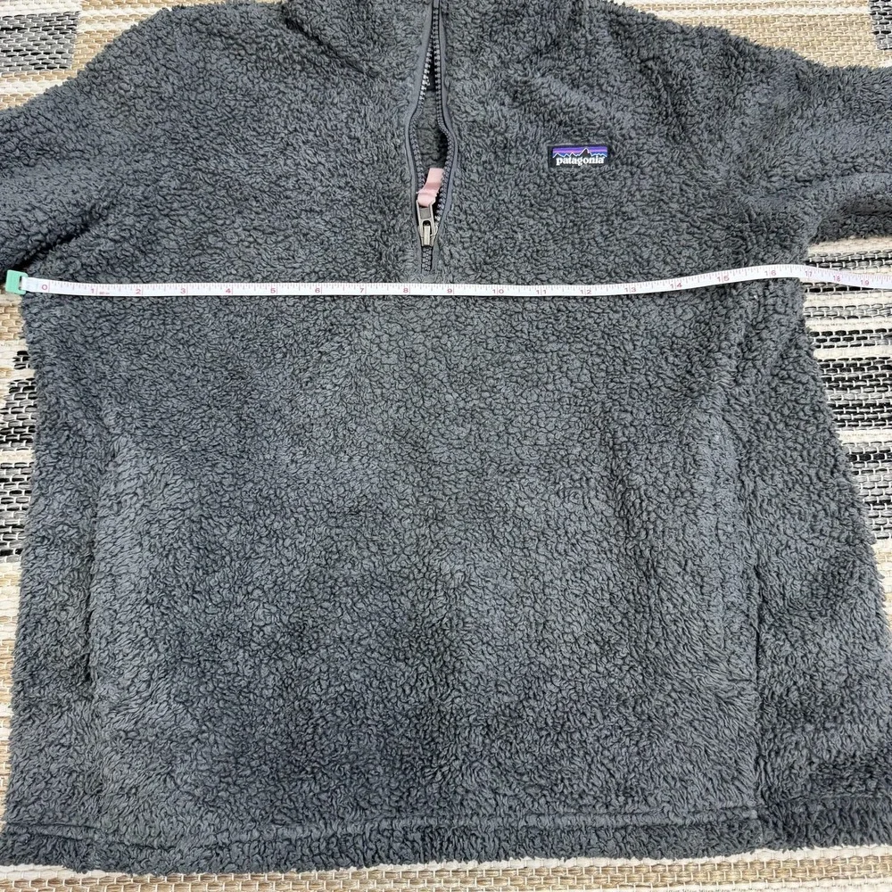Patagonia Pullover Youth Medium Gray Los Gatos 1/4‎ Zip Fleece Sherpa High Pile